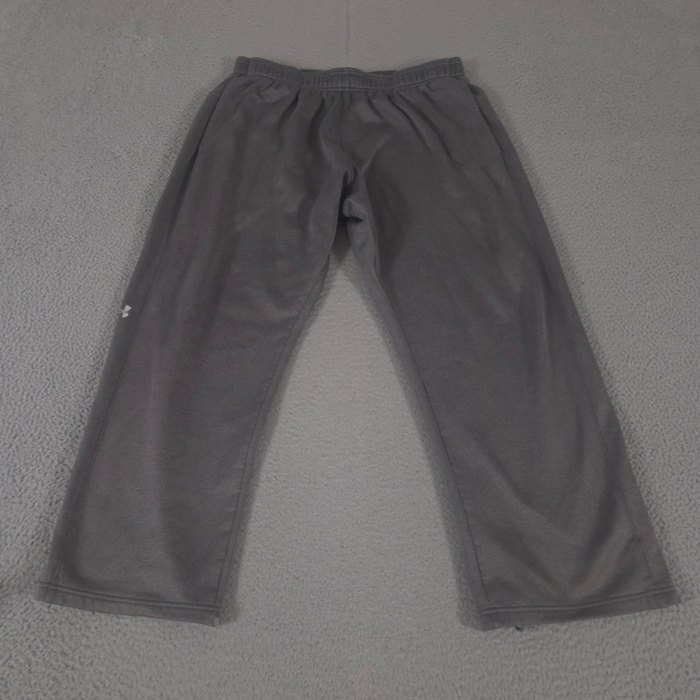 Under Armour Sweatpants Mens XL Gray ColdGear Loose Straight Leg Fleece Workout